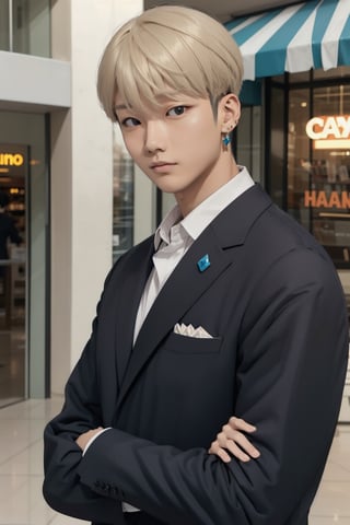 male face,ikemen, kpop,ikemen, kpop,ikemen, handsome, earrings, blue and blond hair, suits, earrings, young handsome asian male,young handsome asian male, casino