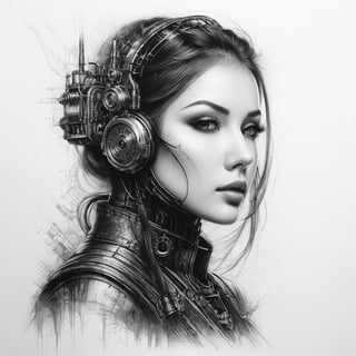 Charcoal drawing, black pencil drawing, pencil drawing, line drawing, black and white drawing, graphite drawing, White background
Tattoo sketch, double exposure. high quality, high detail, painting suggests it is a mechanical creation, masterpiece, best quality, ultra realistic details. Science fiction.
Robot mechanic in steampunk style.