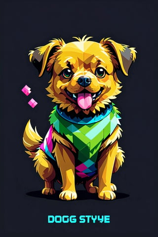 Cute Vector | Vector dog character for T shirt design, pink, blue, yellow, green colored, clean and black background, V-ray
(((a cute pattern))) 
(((HD Pixel Style)))
White, black, pink, blue, yellow, green, 
Clean background, 
pixel style,pixelart,Pixel Art,pixel art 