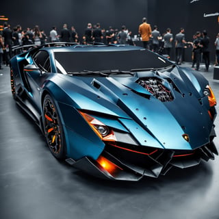 lamborghini sesto elemento,cyborg style, blue color