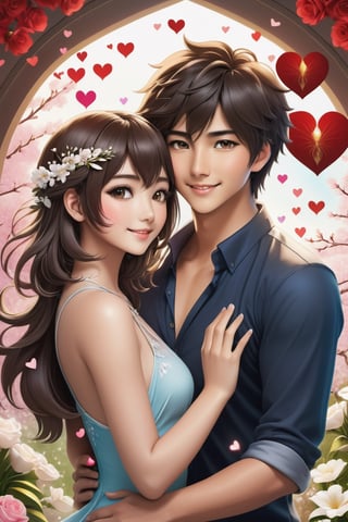 32K Magical Fantasy Sweet Valentine Line Art, Alpacifista. In this breathtaking image, a stunningly adorable sexy Taiwanese smiling teenage couple, who look like (sakimichan and makoto shinkai), in the most romantic sexy scenes ever, sexy couple, half-naked with flowers covered, intricate detail, very high detail, sharp background, mysticism, (magic), 32k, 32K quality, (beautifully detailed face and fingers), (five fingers) on each hand, creative fantasy glow effect,shards