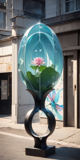 
"Street art, with its contemporary sensibility and a blend of geometric and surreal forms lotus, conveys beauty. The peaceful messages within the paintings radiate a sense of tranquility and happiness. Displayed freely in public spaces, these works not only bring joy and empathy to the audience but also transform the city into a playground for art, harmoniously integrating modern art with the environment."
Three-dimensional expression.