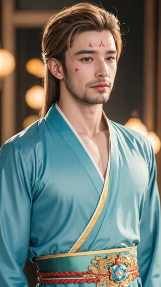 tienhiep, hanfu,
(male neck:1.3, male chest, female body, male head:1.3, male face:1.3, large_breasts:1.3, masculine face:1.3)
1boy, solo, long hair, black hair, hair ornament, long sleeves, upper body, flower, see-through, blurry background, facial mark, chinese clothes, forehead mark, realistic, hanfu, tienhiep,mature,man,cute blond boy,Germany Male, 