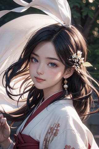 The background is dokyo street at 1920s, 16 yo, 1 girl, beautiful kimono, cloth blowing in wind, solo, {beautiful and detailed eyes}, calm expression, natural and soft light, delicate facial features, cute japanese idol, ((model pose)), Glamor body type, (early 20th century japan women hairstyle, dark hair:1.2), realhands, masterpiece, Best Quality, photorealistic, ultra-detailed, finely detailed, high resolution, perfect dynamic composition, beautiful detailed eyes, eye smile,