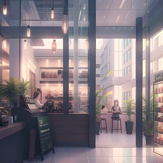 indoor, coffe shop, starbucks, (masterpiece),(high quality), best quality, real,(realistic), super detailed, (full detail),(4k),8k,