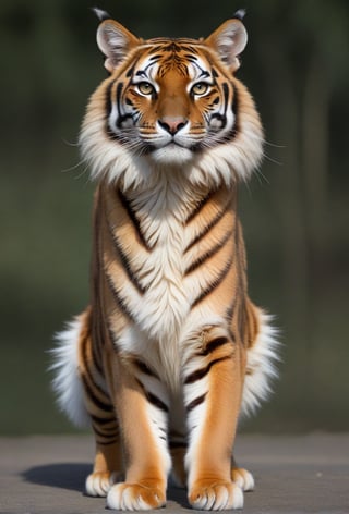 Wow, that's one majestic cat! It's almost like a tiger and a domestic cat had a super cool fusion. wearing tiger slippers And about that '110', maybe it's part of a top-secret feline mission?