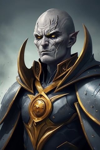 Create a portrait of the main antagonist of the demigod, captivating with mystery and at the same time repulsive, from whose gaze your throat dries up and you are speechless, but you can feel his strong spirit and sense of heroism, so that sometimes you don’t understand whether he is a villain or a hero in front of you.