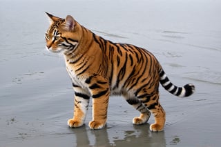 Wow, that's one majestic cat! It's almost like a tiger and a domestic cat had a super cool fusion. wearing tiger slippers And about that '110', maybe it's part of a top-secret feline mission?