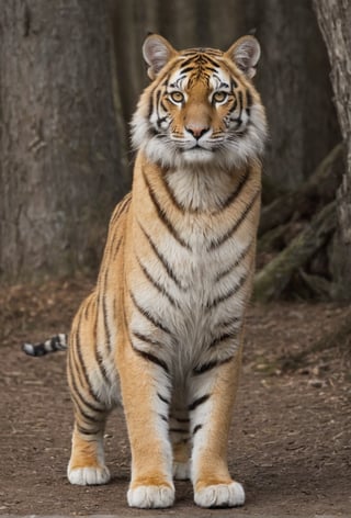 Wow, that's one majestic cat! It's almost like a tiger and a domestic cat had a super cool fusion. wearing yellow sneakers And about that '110', maybe it's part of a top-secret feline mission?