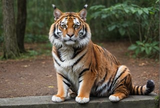 Wow, that's one majestic cat! It's almost like a tiger and a domestic cat had a super cool fusion. wearing tiger slippers And about that '110', maybe it's part of a top-secret feline mission?