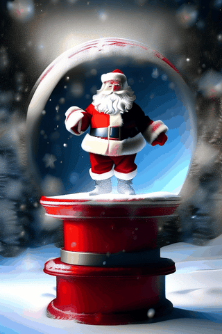 Santa Claus,Snow Globe,falling_snow