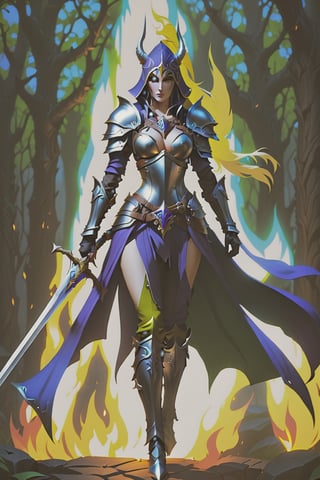 a woman dressed in armor holding a sword, sylvanas windrunner, 2. 5 d cgi anime fantasy artwork, character design : : gothic, 3 d render of a full female body, pale pointed ears, male rogue, the empress’ hanging, unclad, leblanc, promotional images, 32K, fantasy art