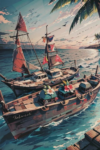 (((characters))), masterpiece, best quality, highres, perfect hand, perfect fingers, intense color ,nodf_loras, ((hawaii, paradise island)), 
palm trees, coconuts, dark skin, ((turtles)), giant crabs, ((hawaiian skirt, coconut bra, straw skirt)), (((rustic sailboat))), (lora:681141621124806172:1.0), 
fishing net, thatched hut, (lora:681140998354543396:1.0), 