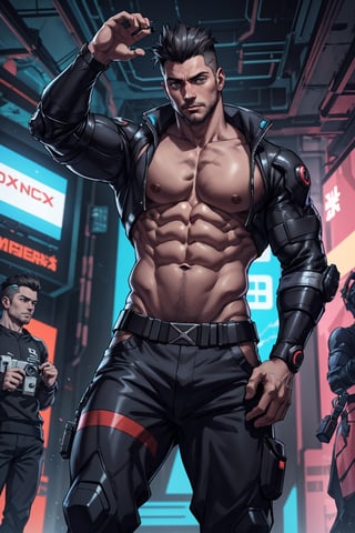 david\(cyberpunk\)
big_pecs,beefy,absurdres,looking_at_camera,dynamic_pose,l4tex4rmor