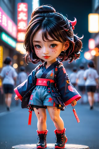 (masterpiece, best quality:1.4), (beautiful, aesthetic, cute, adorable:1.2), (depth of field:1.2), sexy, perfect female form, expressive eyes, long hair, Asian teenage delinquent with a kendo stick, dark night, neon lights, bokeh, vibrant colors, heavy make-up, bloody red lipstick, fiery red hair, pink yukata, extensive red and black tattoos, silver jewellery, cleavage,, best quality taiwan's women, cute, kawaii, ,   bokeh, night, full_body ,Standing on a busy street in Taiwan, a young and lovely Asian woman, about 18-20 years old. She wore her long, highlighted hair and looked sexy and beautiful in a tight low-cut  and ripped denim shorts. Behind her, there are colorful shop and restaurant signs. She smiled confidently. She is a successful and independent woman who enjoys Taiwan's vibrant and diverse culture, with real hands,girl,CUTE,Cyberpunk,k4k3k,b3rli,IncrsNikkeProfile,nipples,Young beauty spirit ,coverc, sidenips,Best face ever in the world,taiwan,little_cute_girl,Nice legs and hot body,isometric,makima(chainsaw man),LinkGirl,kwon-nara,chibi