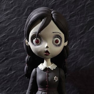 A horror girl, dark scene, horror movie, creepy,,Clay Animation, Clay, 