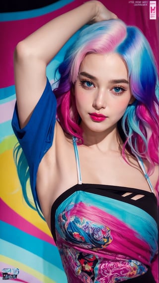 (young girl, cute, look at viewer), best quality, masterpiece, 
extreme detailed, (joshua middleton comic cover art:1.1), (concretism:1.2), theater dance scene, (hypermaximalistic:1.5), (realistic:1.5), (high detailed skin:1.1), smile, colorful, highest, colorful hair, rainbow color hair, magenta_hair, white hair, blue hair, pink hair,