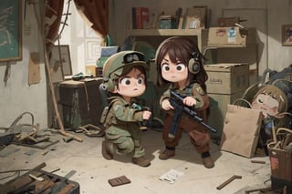 on the outside
assault rifle, holding a rifle, soldier clothing,
Iran, Afghanistan
fire, war crimes, apocalypse, war crimes, terrorism, terrorist, destroyed car

  assault rifle, firearm
Debris, destruction, ruined city, death and destruction.
​
2 girls
Angry, angry look, 
child, child focusloli focus, a girl dressed as a soldier, surrounded by war destruction, cloudy day, high quality, high detail, immersive atmosphere, fantai12,DonMG414, horror,full body,full_gear_soldier,full gear,soldier,edhop_style