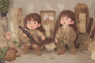 assault rifle, holding a rifle, soldier clothing,
Iran, Afghanistan
fire, war crimes, apocalypse, war crimes, terrorism, terrorist, destroyed car

  assault rifle, firearm
Debris, destruction, ruined city, death and destruction.
​

Angry, angry look, disgust
child, child focusloli focus, a girl dressed as a soldier, surrounded by war destruction, cloudy day, high quality, high detail, immersive atmosphere, fantai12,DonMG414, horror,full body,full_gear_soldier,full gear,soldier