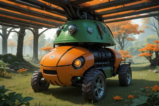  Spider Tank in a green meadow, , surrounded by nature, high detail in the face, bright orange flowers, sunny day, surrounded by small forest animals, high quality, great detail, enveloping atmosphere,AIDA_LoRA_yulzy,fantasy00d,fantai12,DonMG414 ,eggmantech,horror,hackedtech,full body, perfect hands,FFIXBG,wrench_elven_arch,outdoors,Beauty,ai ohto,1 girl,gigantic_breast,non-humanoid robot