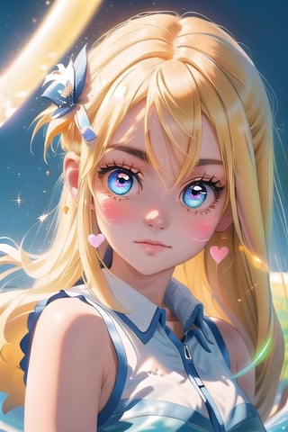 (masterpiece), best quality, expressive eyes, perfect face, glowing eyes, heart pupils, hair ornament, Volumetric Lighting, glitter, blush stickers, gawr gura,hmochako,AquaKnsb-KJ,Lucy_Heartfilia