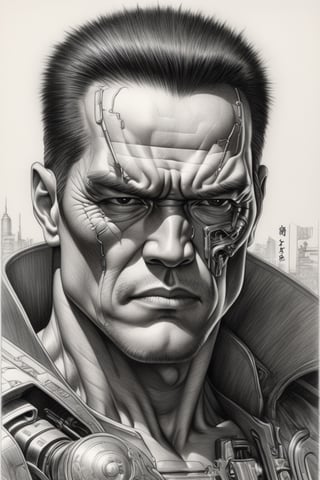 Japanese comics 30 years old man,character sketch,pencil）,intricately details,finely detailled,Hyper-detailing,Caricature,wong-terminator,pencil sketch