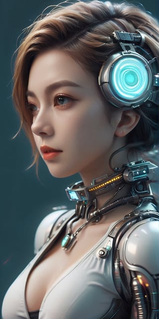 ((medium shot)), (RAW photo, best quality), (realistic, photo-Realistic:1.3), Imagine a beautiful cyborg with a translucent glowing glass body with colorful electronic lighting and clockwork completely visible through her translucent glass body walking through a futuristic city, flowy hair, fantasy, work of beauty and complexity, 8k UHD, hyperdetailed ultrarealistic face, hazel eyes ,cyborg style, glowing translucent glass, amber glow,steampunk style, glass body, 80mm digital photo , wide_hips, translucent seethrough glass like body,Leonardo Style,cyberpunk style, iridescent glow,glasstech,,smile, (oil shiny skin:1.0), (big_boobs:3.2), willowy, chiseled, (hunky:2.4),(( body rotation -35 degree)), (upper body:0.8),(perfect anatomy, prefecthand, dress, long fingers, 4 fingers, 1 thumb), 9 head body lenth, dynamic sexy pose, breast apart, (artistic pose of awoman),chrometech,Glass Elements,bubbleGL,neotech,(Transperent Parts),glowing,scifi,DonMChr0m4t3rr4XL 