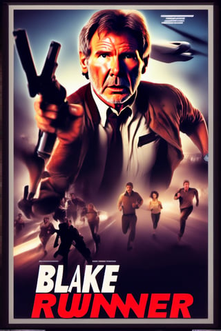 Movie poster of "Blake Runner" starring Harrison Ford. Movie poster page "Blake runner",movie poster