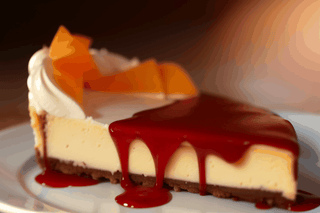 Food photography of a cheesecake slice, desert, handmade, homemade, healthy, tasty treat for coffee, modern restaurant menu design and inspiration