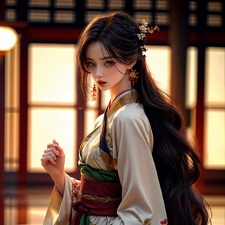 (Please draw "dancing beautiful woman", flowing long hair", gorgeous "Hanfu", and elegant scenes), (realism: 1.6), RAW photo, Unreal Engine, octane rendering, super high quality, super High resolution, hyper realistic, correct colors, good lighting setup, good composition, rule of thirds, very low noise, sharp edges, harmonious composition, super accurate, masterpiece, award winning photography