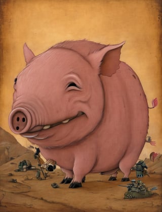 Big pig pegui cerdo con armadura