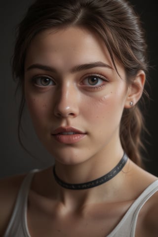(ultra realistic,best quality),photorealistic,Extremely Realistic, in depth, cinematic light,hubgwomen,hubg_beauty_girl,hubggirl,extremely beautiful women,

medium hair, detailed face, detailed nose, woman wearing tank top, freckles, choker, smirk, tattoo, dilated pupils, pupils,

full body photo, 3 point lighting, flash with softbox, 4k, shot with ARRIFLEX 35 BL, Canon K35 Prime Lenses, hdr, smooth, sharp focus, high resolution, award winning photo, 35mm, f11, bokeh,

Aesthetic composition inspired by greg rutkowski, intricate background, More Reasonable Details, realism,realistic,raw photo, 8k,analog,portrait,photorealistic,MidJourney v6