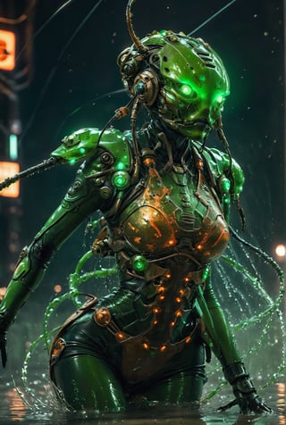 close-up portrait of a disgusting body horror crab/insect female face, decayed decomposing, glowing neon eyes, rancid rusted skin trypophobia:1.2, , covered in wet green slime, exoskeleton, ,  ,  dof, sharp focus, high definition, detailed, intricate, vfx scene by hr giger
,onarmor,futurecamisole,LinkGirl,futuristic alien,tranzp,mecha,action shot