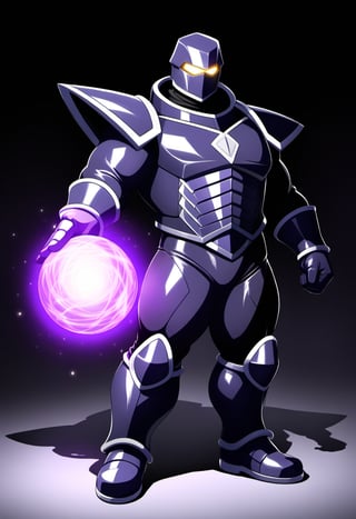 ((1boy, solo, male focus, evil look, villain, dark energy ball, from distance)), (bara:1.4), (chubby:1.0), stocky, (round_face), ((dark energy armor, gauntlet)), (shadow power), (cool, awesome, very short hair, full body shot), ((flat anime, best quality, best aesthetic, high res)),masterpiece