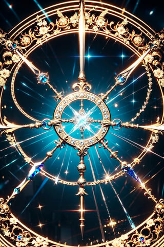 (three swords , magic circle),circle and sword entanglement,crystal and silver entanglement