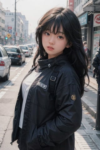 a sexy 18 years old k-pop idol, Seoul street, standing, pubic_hair_(female),akinanakamori
Winter