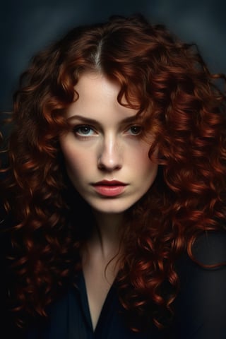 (((iconic Woman darkness but extremely beautiful))) (((dirty,broken,old)))
(((vivid red curly long hair)))
(((large curly hair)))
(((Black Solid full colors)))
(((Chiaroscuro black simple colors)))
(((view profile, view angle, dutch_angle)))
(((Chiaroscuro darkness background)))
(((intricate details,masterpiece,best quality,hyperrealistic, photorealistic)))
(((by Annie Leibovitz style, by caravaggio style))),Movie Aesthetic,Film_Grain