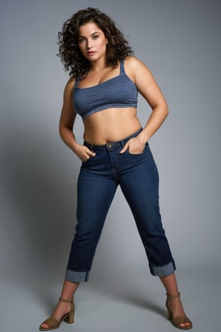 (((iconic Woman but extremely beautiful)))
(((Voluptuous and yet  so adorable,photographed 1966)))
(((looking at viewer, midriff, pants, tank top cotton, jeans denim dirty,broken,old)))
(((Hair curly long)))
(((Chiaroscuro darkness simple colors)))
(((gorgeous, voluptuous, sexy, rock hard)))
(((view profile, view angle, dutch_angle)))
(((Chiaroscuro light background)))
(((intricate details,masterpiece,best quality,hyperrealistic, photorealistic)))
(((by Annie Leibovitz style, by caravaggio style))),bbw