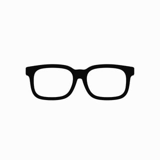 A glyph glasses icon, a simple glasses, black, white background

