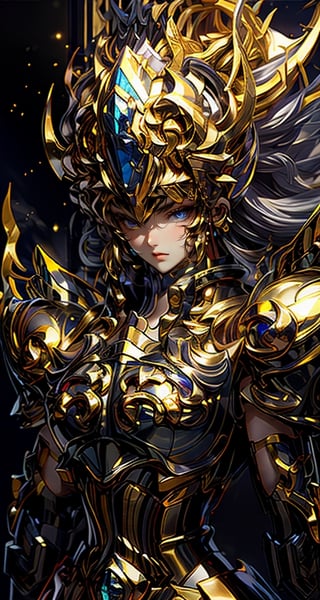 Pisces, helmet, armor, Pisces armor, twelve golden saints, whole body. defensive pose, female, girl, medium bust, prominent breasts, sexy, (Masterpiece: 1.0), (Best Quality: 1.0), (Ultra High Resolution: 1.0), (8k Resolution: 1.0), (Realistic: 1.0 ), (Super Detailed 1:0), Photography, Kodak Portra 400, Background Blur, Vibrant Colors, Bokeh, Lens Flare, ((Perfect Hands)), (((Perfect Arms)), (Perfect Face ), {{Perfect Anatomy}}, (Guido Daniel's hand), wide angle shot, small hands, long fingers, Greek temple, very detailed background, 1 woman in golden armor, golden armor, solo, long hair, dark eyes, looking at viewer, face in focus, detailed face, bright colors, symmetrical eyes, visible lips, standing, (upper body: 1.2), epaulettes, golden armor, helmet, armor, gold armor,Sagittariusarmor,Ariesarmor,Leoarmor, HeiJing1