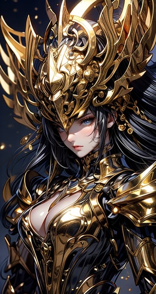 Pisces, helmet, armor, Pisces armor, twelve golden saints, whole body. defensive pose, female, girl, medium bust, prominent breasts, sexy, (Masterpiece: 1.0), (Best Quality: 1.0), (Ultra High Resolution: 1.0), (8k Resolution: 1.0), (Realistic: 1.0 ), (Super Detailed 1:0), Photography, Kodak Portra 400, Background Blur, Vibrant Colors, Bokeh, Lens Flare, ((Perfect Hands)), (((Perfect Arms)), (Perfect Face ), {{Perfect Anatomy}}, (Guido Daniel's hand), wide angle shot, small hands, long fingers, Greek temple, very detailed background, 1 woman in golden armor, golden armor, solo, long hair, dark eyes, looking at viewer, face in focus, detailed face, bright colors, symmetrical eyes, visible lips, standing, (upper body: 1.2), epaulettes, golden armor, helmet, armor, gold armor,Sagittariusarmor,Ariesarmor,Leoarmor, HeiJing1