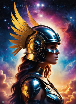 valkyrie helmet Funk by cosmic Album cover by Roberto Rodriguez