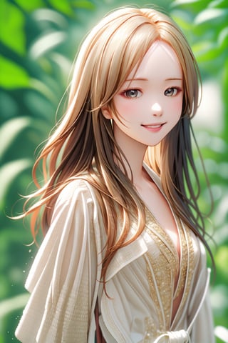 masterpiece, best quality, incredibly absurdress, highres, high detail eyes, high detail background, 1girl, casual outfit, outdoors, looking at viewer, medium hair, smile, close view,1 girl,ventidef