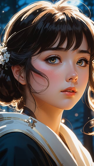 Close-up, 8K Ultra HD. The girl came face to face with death
in the style of Jeremy Mann and Charles Dana Gibson, Mark Demsteder, Paul Hedley. Studio Ghibli Genshin Impact, vector illustration