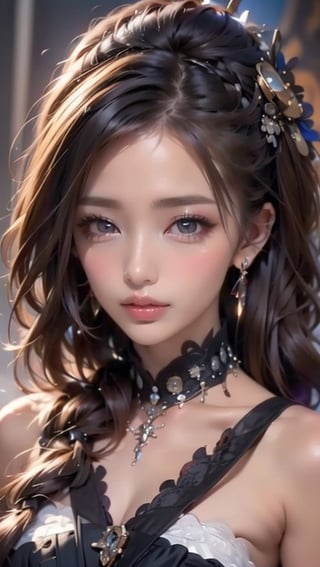 (((Masterpiece, top quality, ultra-detailed))), (((1 Infinity Mage Girl))), 14 years old, (((very detailed face))), small thin nose, small thin-lipped mouth, (((very sharp focused eyes))), very large slit precision pale grey eyes, sparkling like jewels. Very long eyelashes, long black hair in black vertical curls, with fringes, ((Steampunk fashion, Gothic Lolita fashion)),cky,lling 