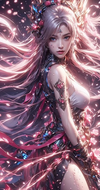 (masterpiece,  top quality,  best quality,  official art,  beautiful and aesthetic:1.2),  (1girl:1.2), fire fairy, cute,  light eyes,   beautiful face, ((Transparent heavenly plumage)),extreme detailed, (abstract:1.4,  fractal art:1.3), (shain gold hair:1.1),  fate \(series\),  colorful, highest detailed, lightning, Swirling lava, flying flames,ability to manipulate fire, (splash_art:1.2),  jewelry:1.4,  silver wear, scenery,  ink  ,pyromancer,naked coat,girl,mecha,ninjascroll