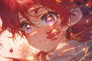 (jasper red hair:1.3),
Wine Berry and red eyes,
Better clothing,
thoughtful_face,
(only 1 girl:1.9),
(fring and long hair:1.4),
(detailed hair:1.2),
fantasy00d,
a feather earring with a green ball,
japanese kimono cloth,
Yona Hime from the anime Akatsuki No Yona,
yona1,
fantasy00d,
sakura leaf are falling her hand,
