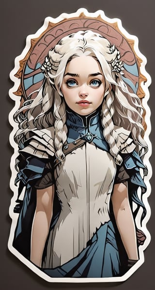 Typographic art featuring & perfect text "Daenerys Targaryen". Dark Stylized, intricate, detailed, artistic, text-based., Emilia cy,Leonardo Style,sticker, standing, Full body 