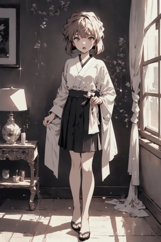 //quality and character
masterpiece, best quality, ultra-detailed, beautiful detailed,4k, highres, ultla detailed, absurdres, BREAK

//Character
(haibara ai:1.5) in kimono posing near window in house-style living room, 
haibara ai, solo, pantyhose, skirt, short hair,  looking at viewer,  full body, BREAK, 
underwear, long skirt,  bare foot,
open mouth, pleated skirt, standing, black pantyhose, shirt, white shirt, long hair, holding, bangs, BREAK,

//background
 (living:1.2),BREAK,pastel colors,1 girl,aihaibara