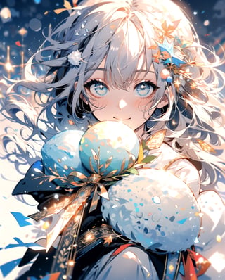masterpiece,cute girl, christmas, holding presents, happy, snow, winter,1guy,midjourney